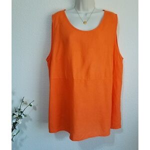 Flax Orange Linen Tank